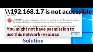 Fixing: \\PC is not accessible | You might not have permission to use this network resource