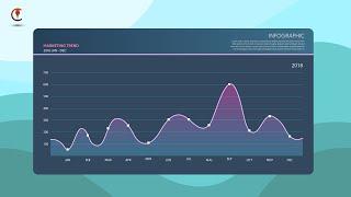 Graphics Design | Infographic Line Graph| Illustrator tutorials | Design 09