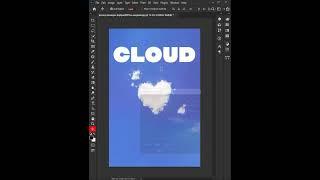 Cloud Text Effect in Photoshop #shorts #photoshoptutor#Photoshop