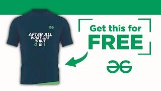 How to get gfg tshirt | free tshirt for everyone |  Nerdbash