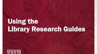 Library Research Guides