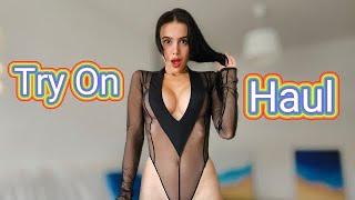 (4K) See-Through Lingerie Try on Haul | See-Through Try On Haul | Try-On Haul At The Mall 2024