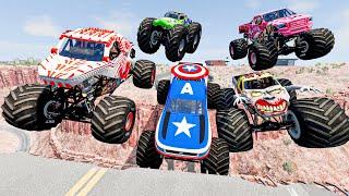 Monster Jam Monster Trucks High Speed Crushing Cars Bus Giant Trucks Luxury Pickups