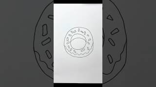 How to draw donut easy   #shortvideo #drawing #short