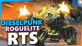 Mech combat in beta gameplay of Grit and Valor - 1949 a real time dieselpunk & roguelite game