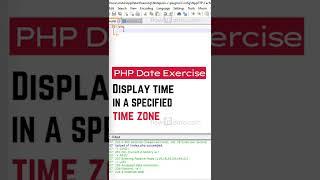 PHP get current date and time with time zone Code Example #shorts