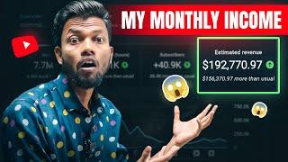 My Monthly Youtube Income 1.5 Crore  ( $192770 ) || Manoj Dey Earning ?