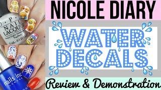 REVIEW AND DEMO OF NICOLE DIARY WATER DECALS | Spangley Nails