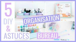 5 DIY & ASTUCES FACILES : BUREAU / Rangement & Organisation