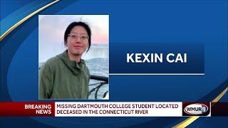 Missing Dartmouth College grad student found dead in Connecticut River