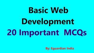 Basic Web Development MCQ Questions | Web Development Interview Questions and Answers