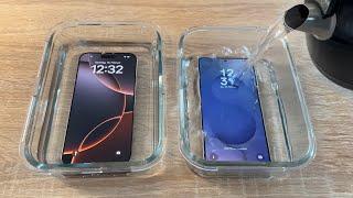 iPhone 16 Pro Max vs Samsung S25 Ultra - HOT WATER TEST!