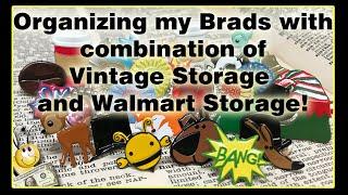 Organizing my Brads w/ Vintage & Budget Organizers from Walmart