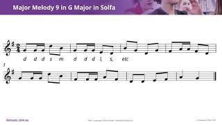 Major Melody 9 in G Major in Solfa