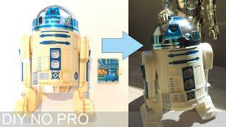 cleaning and whitening (de-yellowing) vintage Star Wars R2-D2 12" - may the sun be with you