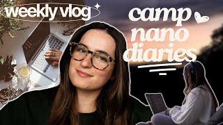 draft my book with me for camp nanowrimo || writing vlog 01