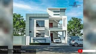 35x75 Modern House Plan Design 3D