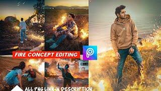 Fire Manipulation Photo Editing|Picsart Tutorial..