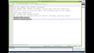 TUTORIAL SQL 2012 INSERT INTO SELECT STATEMENT