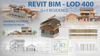 Revit BIM Villa Design Project | Architecture & Structure | 400 LOD