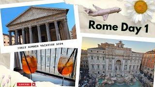 Italy Vlog | Rome Day 1 | Aug 2024 | Trevi Fountain | Pantheon | Rooftop View | Best Sandwich Shop