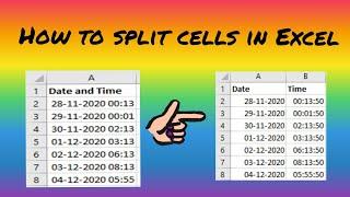 How to segregate Date and Time in Excel - Excel Tutorial