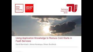 Using Application Knowledge to Reduce Cold Starts in FaaS Services