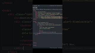 How to make alert message with close button in bootstrap #html  #bootstrap #close #button #shorts