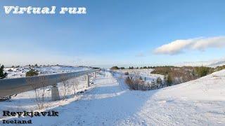 Virtual Treadmill Run | Snow | Reykjavik | Snowrun HD | POV