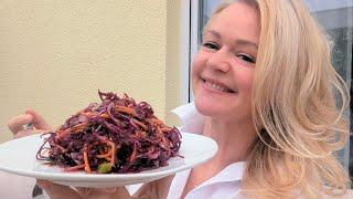 perfekter Rotkohlsalat - supergut, knackig, lange haltbar, einfach ! Rotkohl zubereiten Rezept