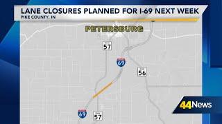Lane closures planned for Interstate 69 this week