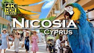 Nicosia Cyprus, city center in 4K 60fps HDR (UHD) Dolby Atmos  The best Places  Walking Tour