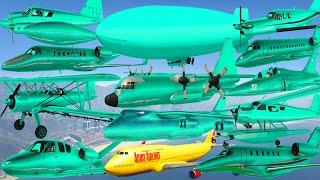 GTA V: Every Turquoise Chrome Airplanes Best Extreme Longer Crash and Fail Compilation