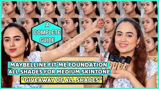 Maybelline Fit me Foundation - ALL SHADES Swatches | Waysheblushes