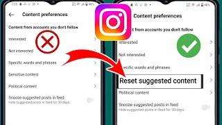 How to Fix Instagram Reset Algorithm Not Showing || Reset Instagram Algorithm