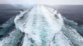 Calming sea wave sound from my cruise aft balcony