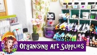 Rearranging and Cleaning My Art Desk and Organising Art Supplies - Artist Vlog