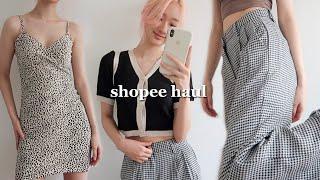 HUGE SHOPEE TRY-ON HAUL (basics, dresses, skirts)