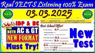 IELTS LISTENING PRACTICE TEST 2025 WITH ANSWERS | 03.03.2025