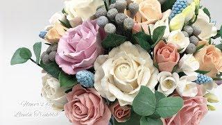 Лепка розы из зефирной глины с текстурой Crafter's Clay