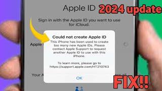 How To Fix Could Not Create Apple ID 2024 || This iphone has been used to create too many apple IDs