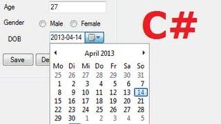 C# Tutorial 23: How to use DateTimePicker and save date in Database