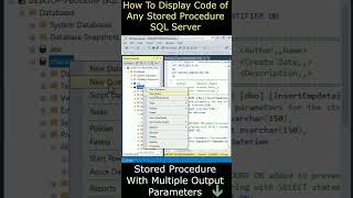 Display Read Any Stored Procedure Code In SQL Server sp_helptext