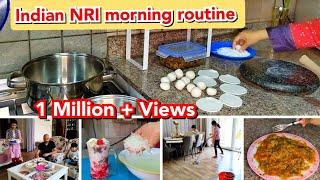 INDIAN HOUSEWIFE BUSY MORNING ROUTINE/ NRI Mom's weekend routine/Falooda noodles & baigan ka bharta