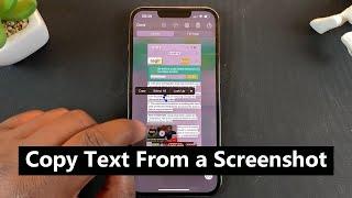 How To Copy Text From a Screenshot On iPhone 13