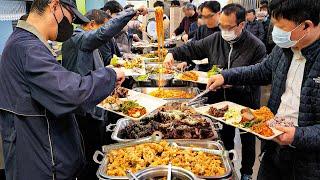 Amazing Korean buffet master with thousands of customers every day / Korean street food