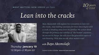 Lean into the cracks  |  International CUHF Series