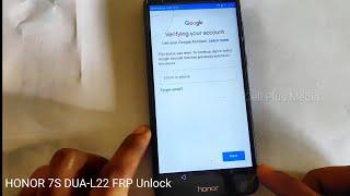 Honor 7S (DUA-L22) FRP Bypass Latest Security 2020