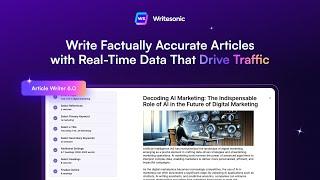 AI Article Writer 6.0: Factually Accurate Articles with Real-Time Data That Drive Traffic