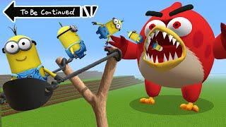 HOW to TROLL MINIONS as ANGRY BIRD in Minecraft ! Angry Birds vs Minions - Gameplay Movie trap